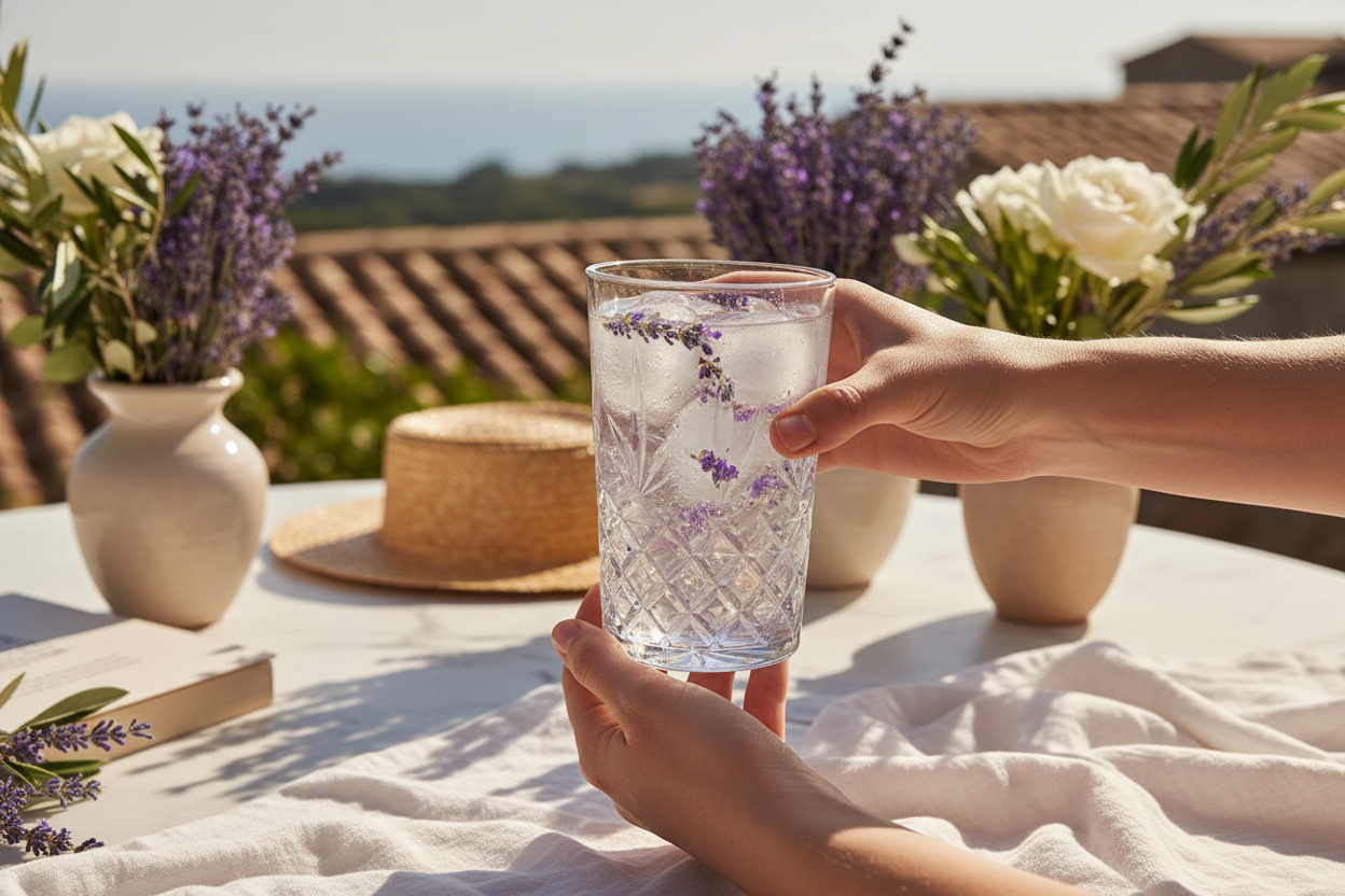 Variante 1 – Hände mit Lavendel Cube